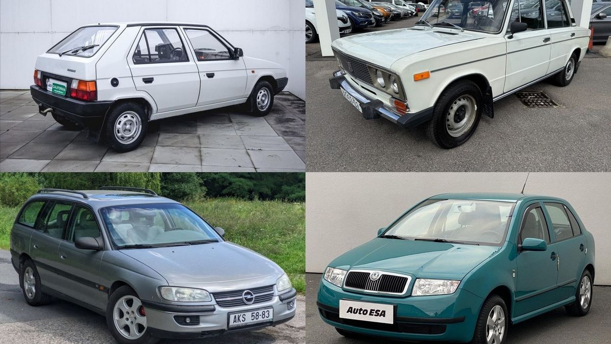 Žigulík, Omega, málo jetá Fabia, zánovní Favorit nebo devadesátková Mazda. Tohle všechno seženete do 100 000 Kč